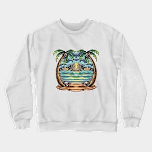 Beach Skull Crewneck Sweatshirt